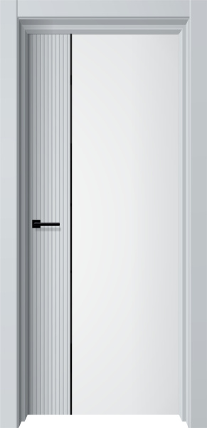 Межкомнатная дверь ONYX-52  Белый бархат/Серый бархат