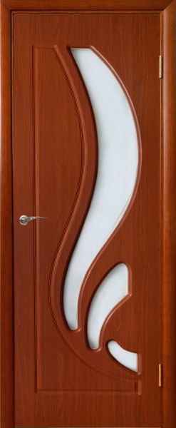 Межкомнатная дверь Лиана со стеклом цвет Итальянский орех